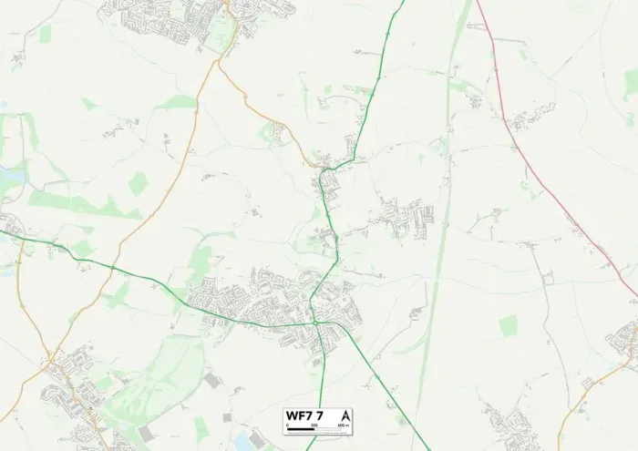 Stampa con cornice : Wakefield WF7 7 Map Stampa con cornice : Wakefield WF7 7 Map