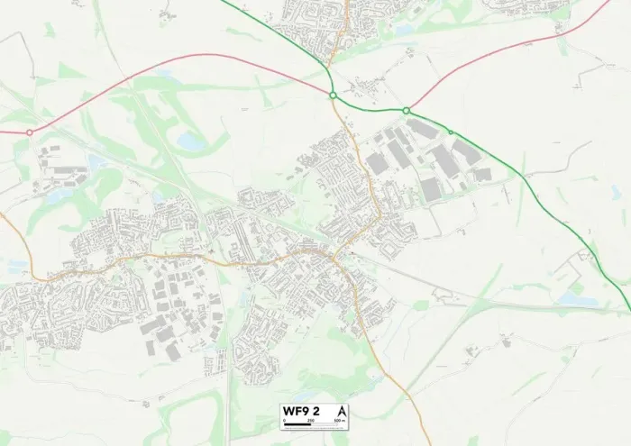 Stampa con cornice : Wakefield WF9 2 Mappa Stampa con cornice : Wakefield WF9 2 Mappa