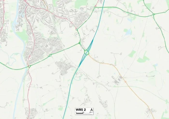 Stampa con cornice : Worcester WR5 2 Mappa Stampa con cornice : Worcester WR5 2 Mappa