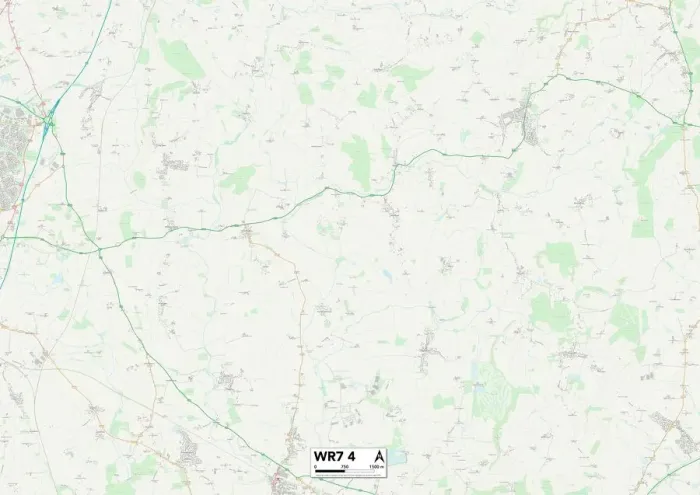 Stampa con cornice : Worcester WR7 4 Mappa