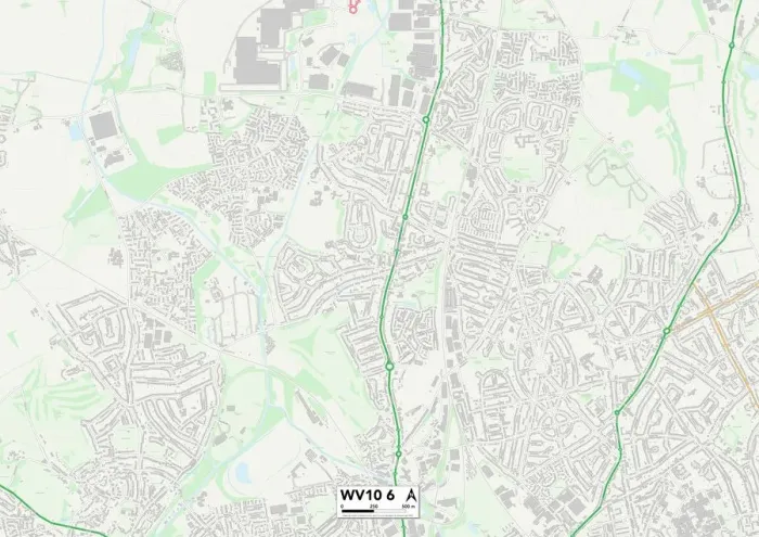 Stampa con cornice : Wolverhampton WV10 6 Mappa Stampa con cornice : Wolverhampton WV10 6 Mappa