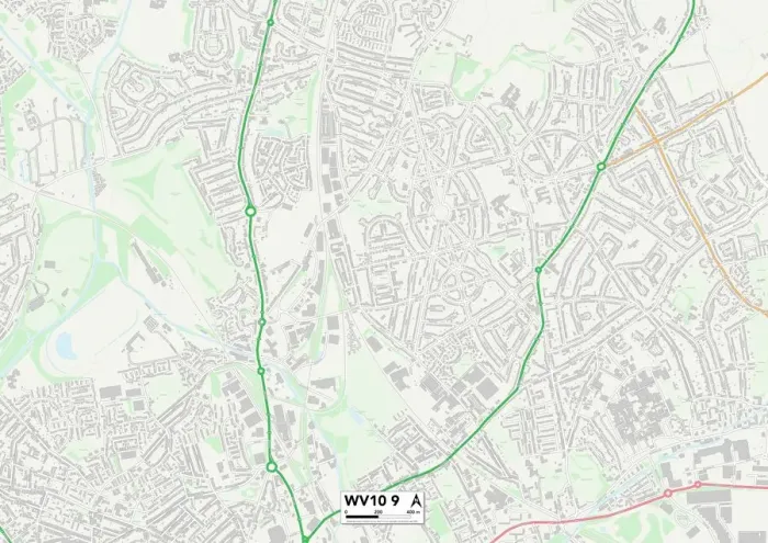 Stampa con cornice : Wolverhampton WV10 9 Mappa Stampa con cornice : Wolverhampton WV10 9 Mappa