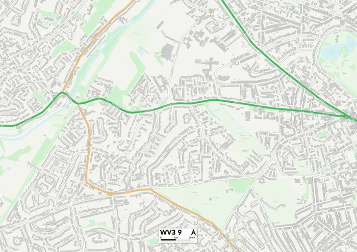 Stampa con cornice : Wolverhampton WV3 9 Mappa Stampa con cornice : Wolverhampton WV3 9 Mappa