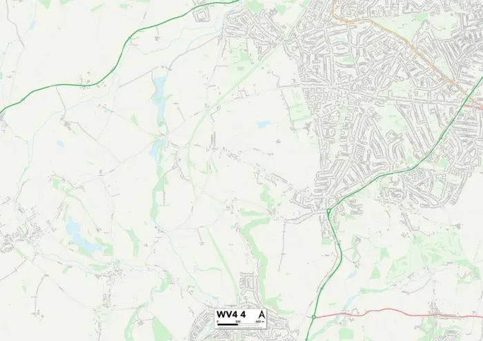 Stampa con cornice : Wolverhampton WV4 4 Mappa Stampa con cornice : Wolverhampton WV4 4 Mappa