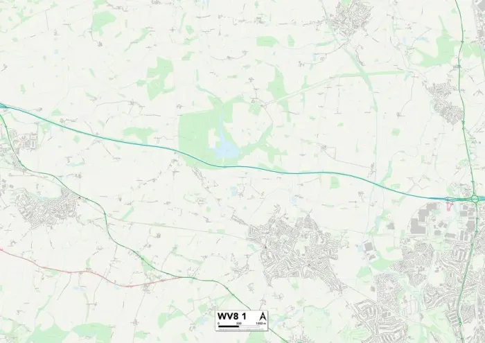 Stampa con cornice : Wolverhampton WV8 1 Mappa. Stampa con cornice : Wolverhampton WV8 1 Mappa.