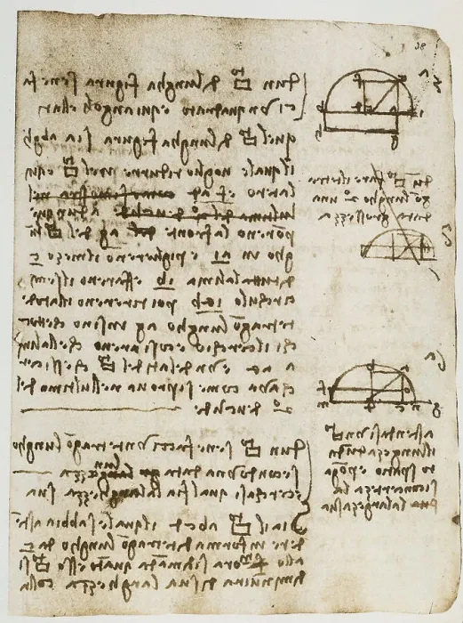 Stampa con cornice : Leonardo da Vinci Print: Geometric Studies of Rectangles and Triangles Stampa con cornice : Leonardo da Vinci Print: Geometric Studies of Rectangles and Triangles