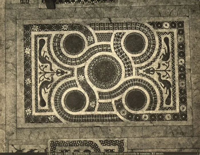 Stampa con cornice : Print of Cattedrale di S.Cesario Mosaic Floor