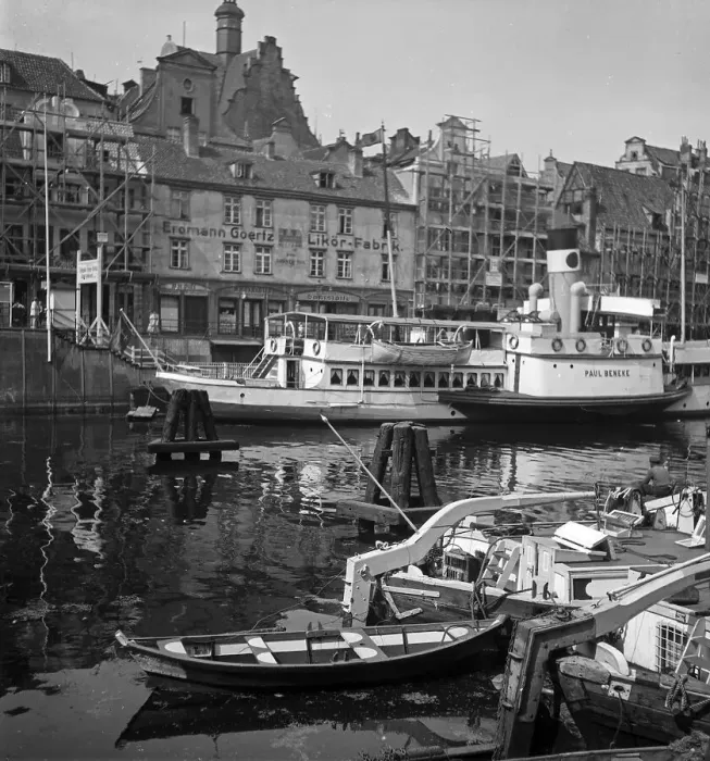 Stampa con cornice : Danzig. Impressione dalla città di Danziger Free City qui il porto Germania anni '30 Stampa con cornice : Danzig. Impressione dalla città di Danziger Free City qui il porto Germania anni '30