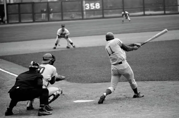 Stampa con cornice : Un Gioco di Baseball in Corso