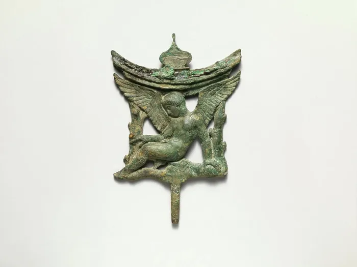 Stampa con cornice : Sostegno in bronzo per uno specchio, IV secolo d.C.