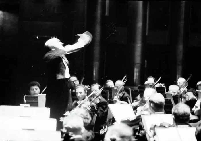 Stampa con cornice : L'Orchestra di Filadelfia, Ormandy.