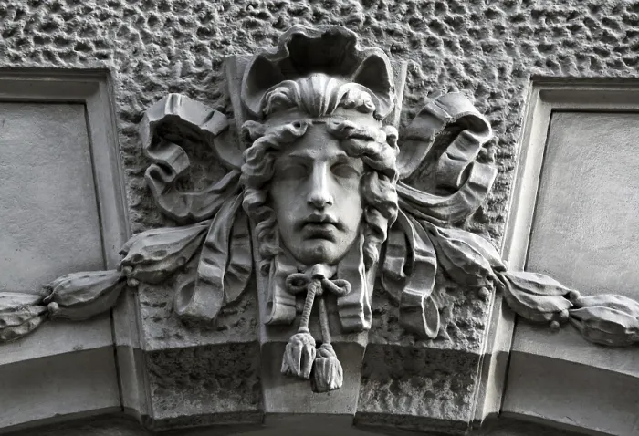Stampa con cornice : Dettaglio architettonico.