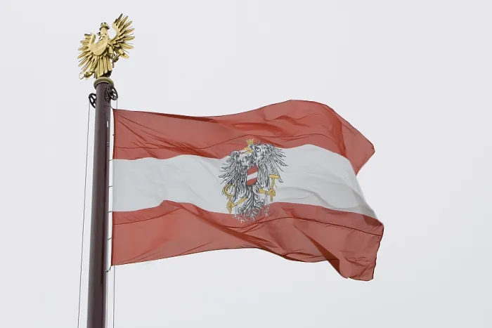 Stampa con cornice : Bandiera austriaca. Stampa con cornice : Bandiera austriaca.