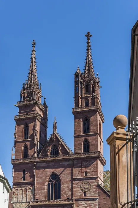 Stampa con cornice : Il Minster di Basilea, Basilea.