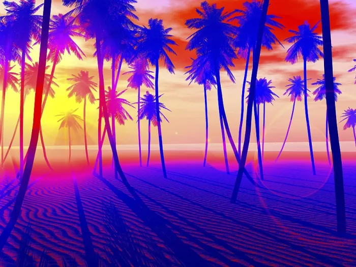 Stampa con cornice : Spiaggia e tramonto. Stampa con cornice : Spiaggia e tramonto.