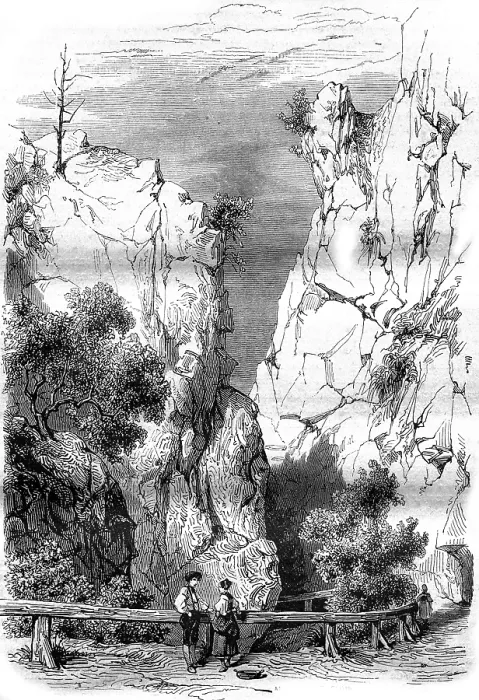 Stampa con cornice : La foresta nera e la valle dell'inferno.