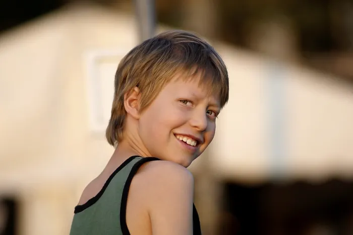 Stampa con cornice : Ragazzo sorridente.