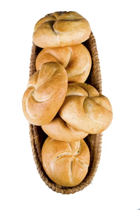 Stampa con cornice : Borsa di pane con panini. Stampa con cornice : Borsa di pane con panini.