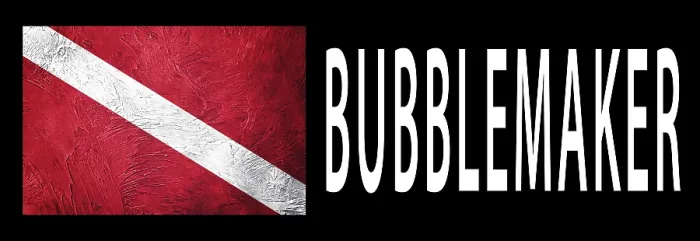 Stampa con cornice : Bubblemaker giovane subacqueo, Bandiera Diver Down. Stampa con cornice : Bubblemaker giovane subacqueo, Bandiera Diver Down.
