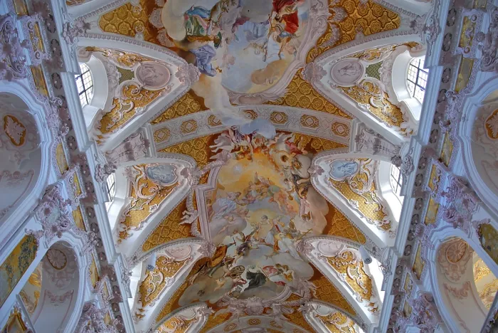 Stampa con cornice : Il soffitto della cattedrale di Freising. Stampa con cornice : Il soffitto della cattedrale di Freising.