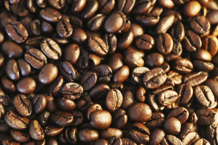 Stampa con cornice : Visuale ravvicinata dei chicchi di caffè. Stampa con cornice : Visuale ravvicinata dei chicchi di caffè.