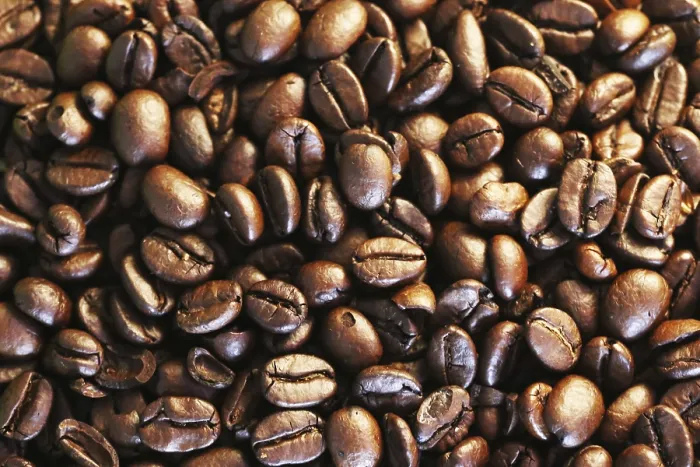 Stampa con cornice : Visuale ravvicinata dei chicchi di caffè. Stampa con cornice : Visuale ravvicinata dei chicchi di caffè.