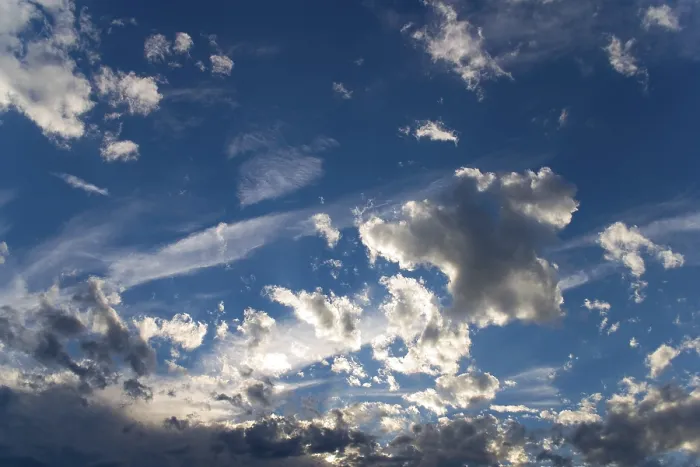 Stampa con cornice : Nuvole e cielo.