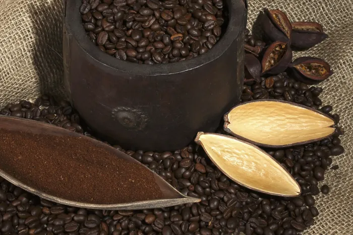 Stampa con cornice : Fagioli di caffè Stampa con cornice : Fagioli di caffè