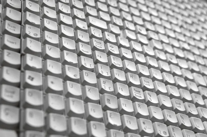 Stampa con cornice : Tastiere dei computer, piatte. Stampa con cornice : Tastiere dei computer, piatte.