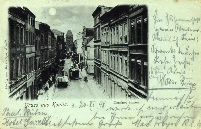 Stampa con cornice : Via Danziger in Konitz Stampa con cornice : Via Danziger in Konitz