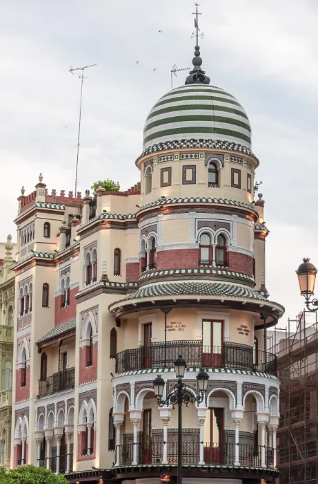 Stampa con cornice : Edificio di La Adriatica, Avenida della Costituzione Stampa con cornice : Edificio di La Adriatica, Avenida della Costituzione