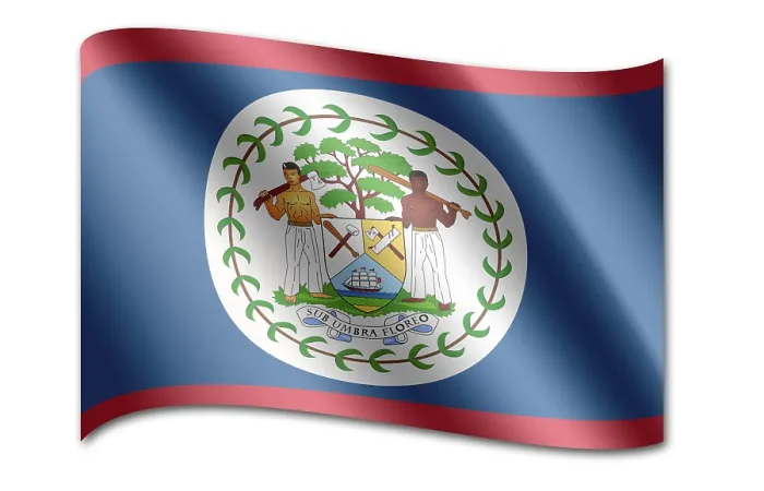 Stampa con cornice : Bandiera del Belize Stampa con cornice : Bandiera del Belize