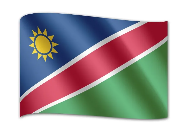 Stampa con cornice : Bandiera della Namibia Stampa con cornice : Bandiera della Namibia