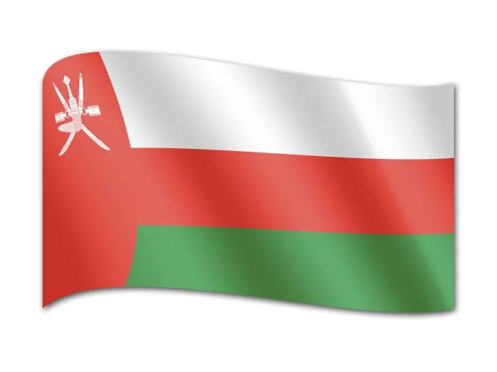 Stampa con cornice : Bandiera dell'Oman Stampa con cornice : Bandiera dell'Oman