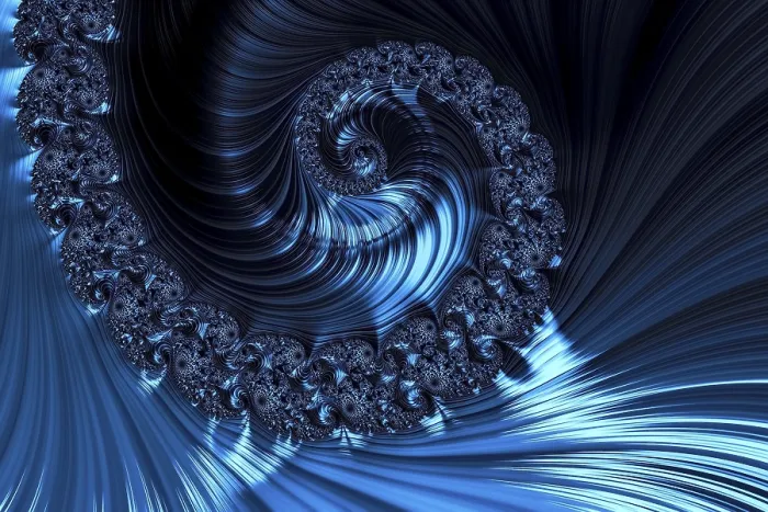 Stampa con cornice : Immagine computer-generata astratta - spirale frattale. Stampa con cornice : Immagine computer-generata astratta - spirale frattale.