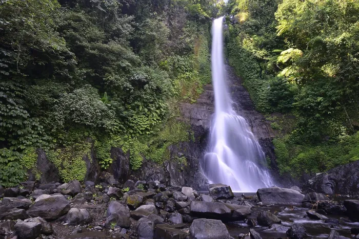 Stampa con cornice : Cascata di Git Git, Bali centrale. Stampa con cornice : Cascata di Git Git, Bali centrale.
