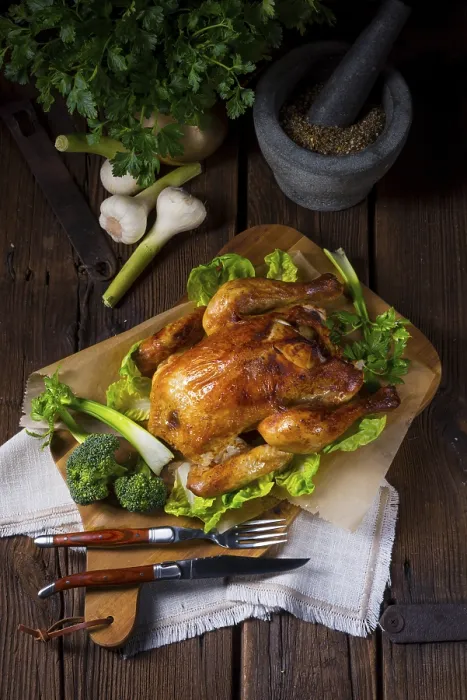 Stampa con cornice : Pollo alla griglia.