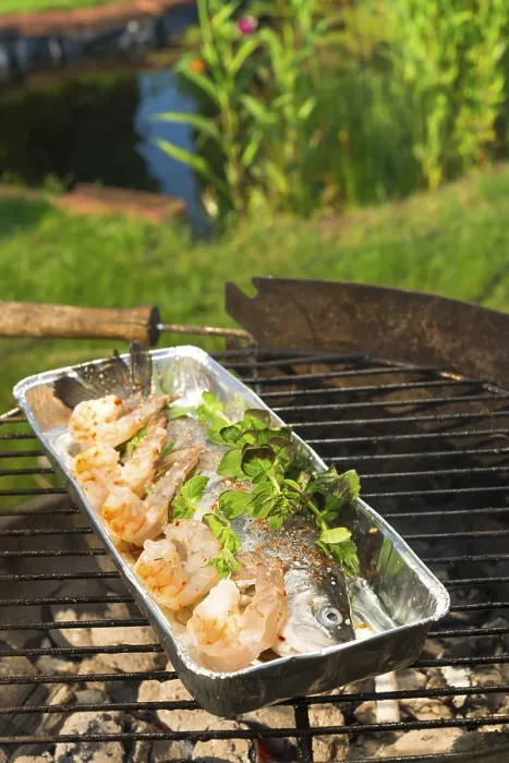 Stampa con cornice : Trout alla griglia. Stampa con cornice : Trout alla griglia.