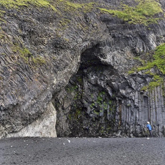 Stampa con cornice : Grotta di Halsanefshellir, Halsanefshellir.
