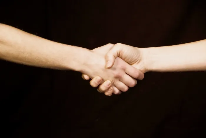 Stampa con cornice : Handshake