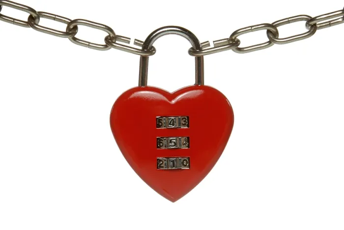Stampa con cornice : Chiave del cuore con codice numerico, immagine simbolica per trovare un partner. Stampa con cornice : Chiave del cuore con codice numerico, immagine simbolica per trovare un partner.