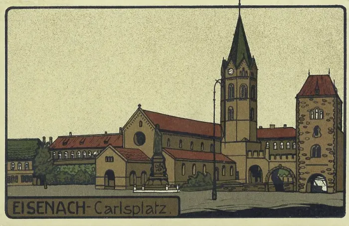 Stampa con cornice : Piazza Carlo a Eisenach, Turingia Stampa con cornice : Piazza Carlo a Eisenach, Turingia