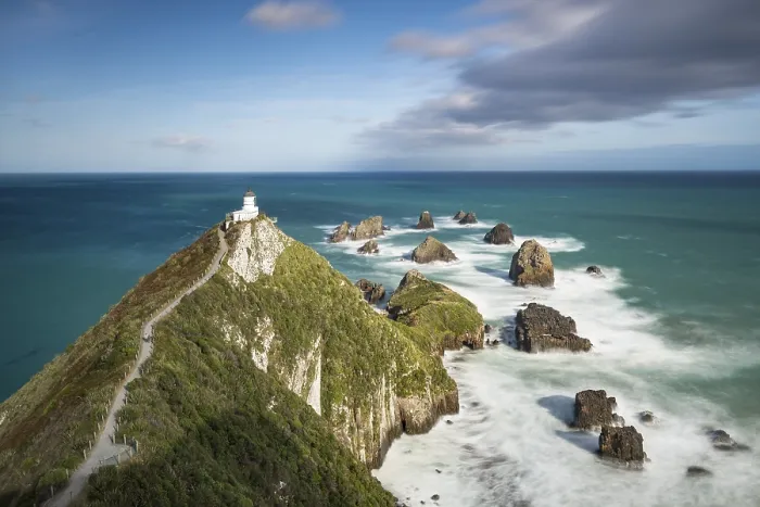 Stampa con cornice : Faro di Nugget Point, Catlins. Stampa con cornice : Faro di Nugget Point, Catlins.