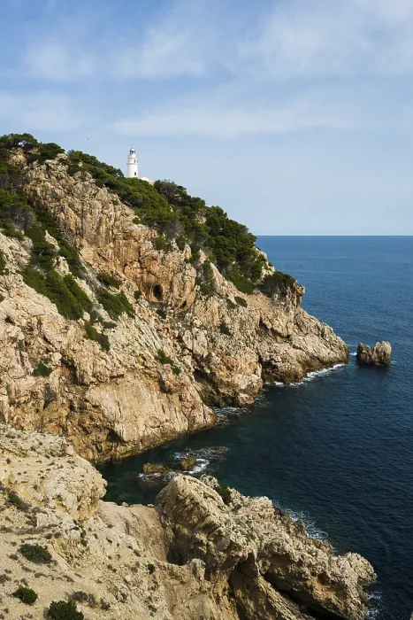 Stampa con cornice : Faro, Punta de Capdepera. Stampa con cornice : Faro, Punta de Capdepera.