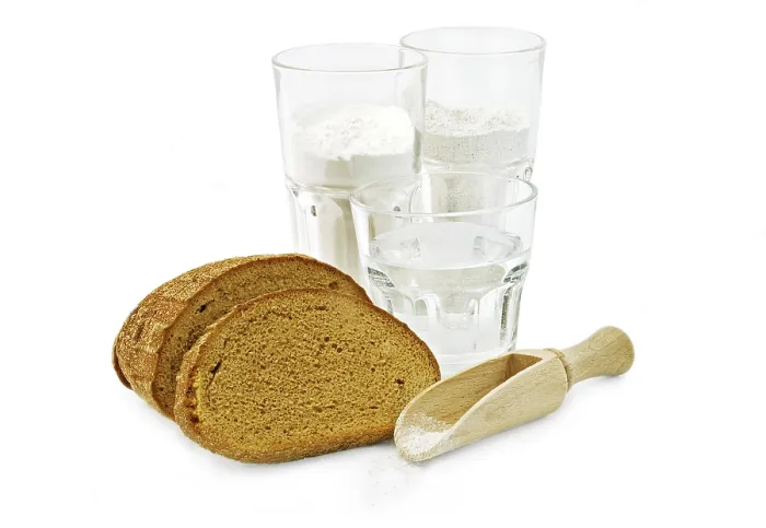 Stampa con cornice : Fare il pane.