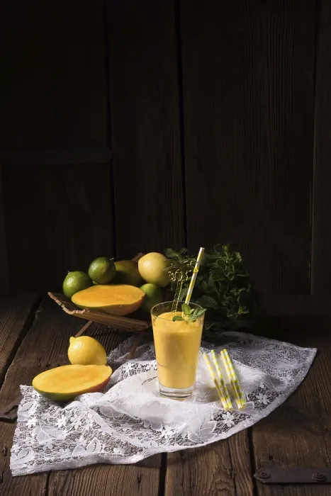 Stampa con cornice : Smoothie di mango Stampa con cornice : Smoothie di mango