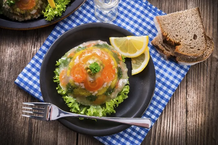 Stampa con cornice : Aspic di carne.
