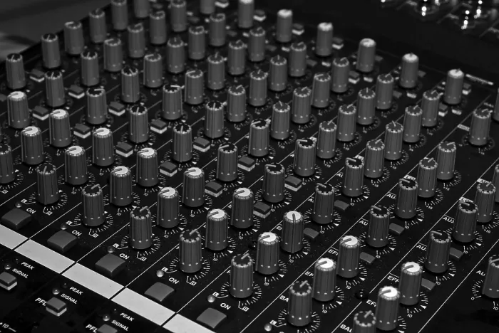 Stampa con cornice : Console di miscelazione Stampa con cornice : Console di miscelazione
