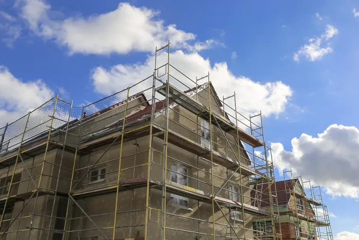 Stampa con cornice : Edificio nuovo con rendering di base completato dell'estradosso Edificio nuovo con rendering di base completato dell'estradosso Stampa con cornice : Edificio nuovo con rendering di base completato dell'estradosso Edificio nuovo con rendering di base completato dell'estradosso