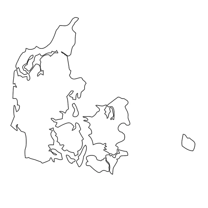 Stampa con cornice : Schema, mappa della Danimarca. Stampa con cornice : Schema, mappa della Danimarca.